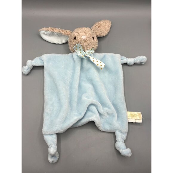Dan Dee Collectors Choice Blue Plush Bunny Lovey Security Blanket - Picture 1 of 3